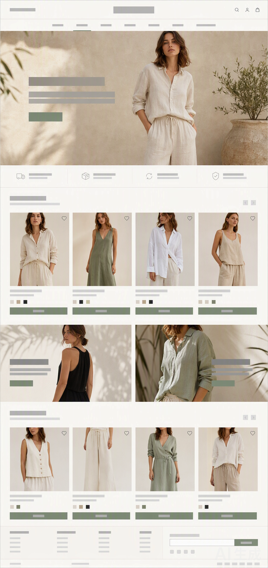 LIN ATELIER 女装品牌独立站首页截图